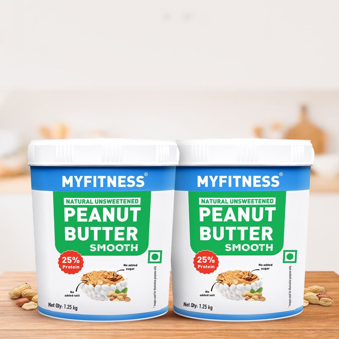 MyFitness Peanut Butter - Natural Unsweetened | 25% Protein | Smooth | Zero Sugar Peanut Butter Spread