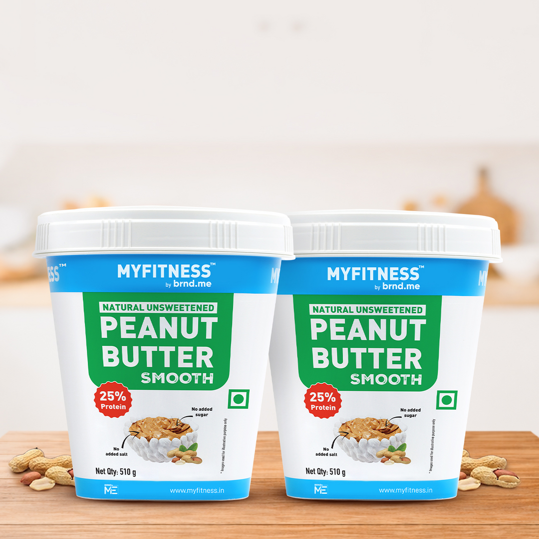 MyFitness Peanut Butter - Natural Unsweetened | 25% Protein | Smooth | Zero Sugar Peanut Butter Spread