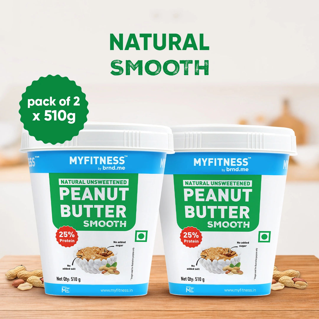 MyFitness Peanut Butter - Natural Unsweetened | 25% Protein | Smooth | Zero Sugar Peanut Butter Spread