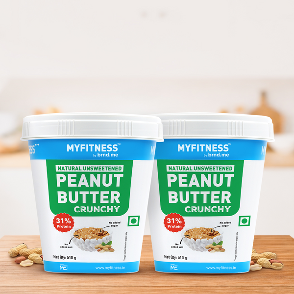MyFitness Peanut Butter - Natural Unsweetened | 31% Protein | Crunchy | Zero Sugar Peanut Butter Spread