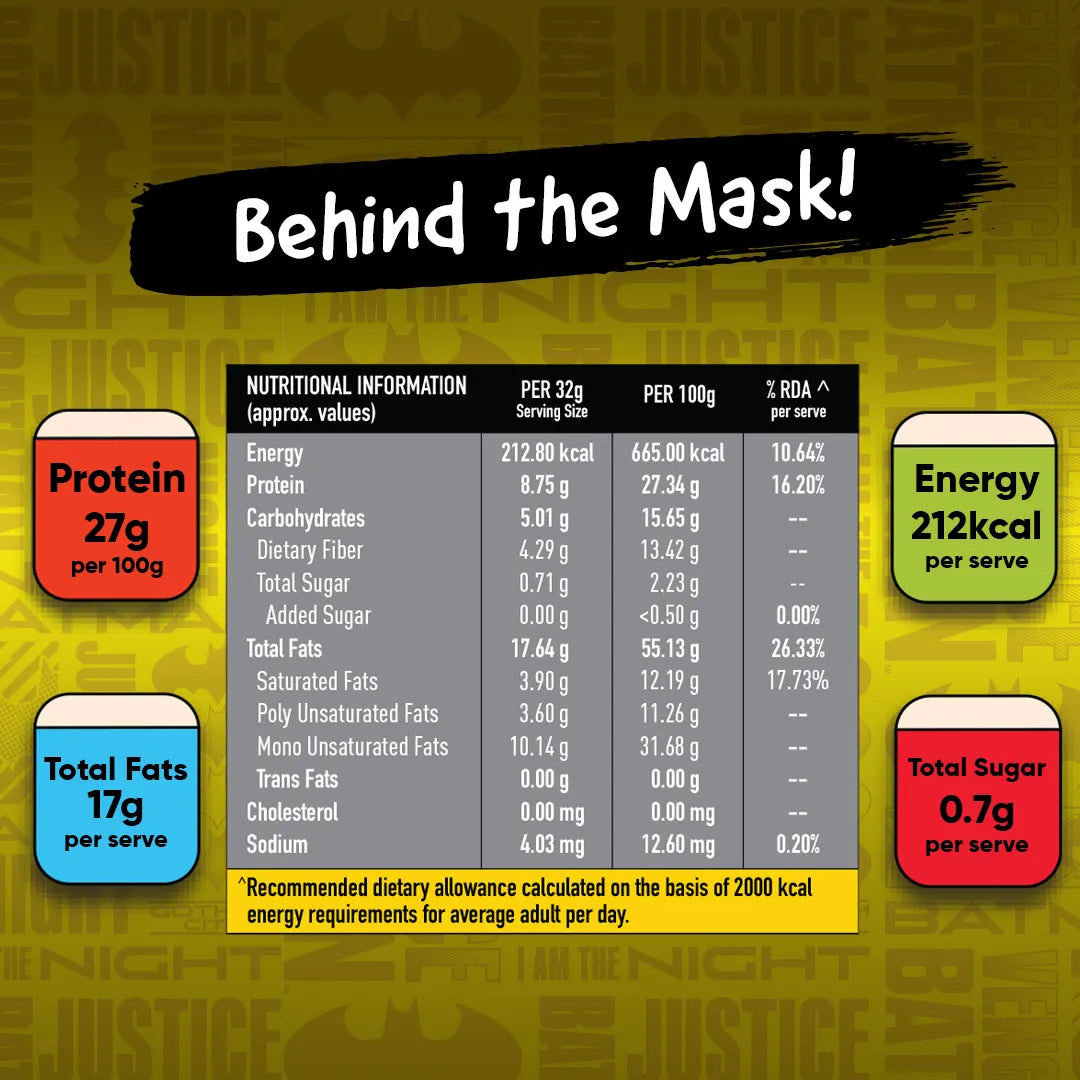 MyFitness x Batman | Chocolate Zero Peanut Butter Extra Crunchy | 27% Protein | Zero Added Sugar | High Protein