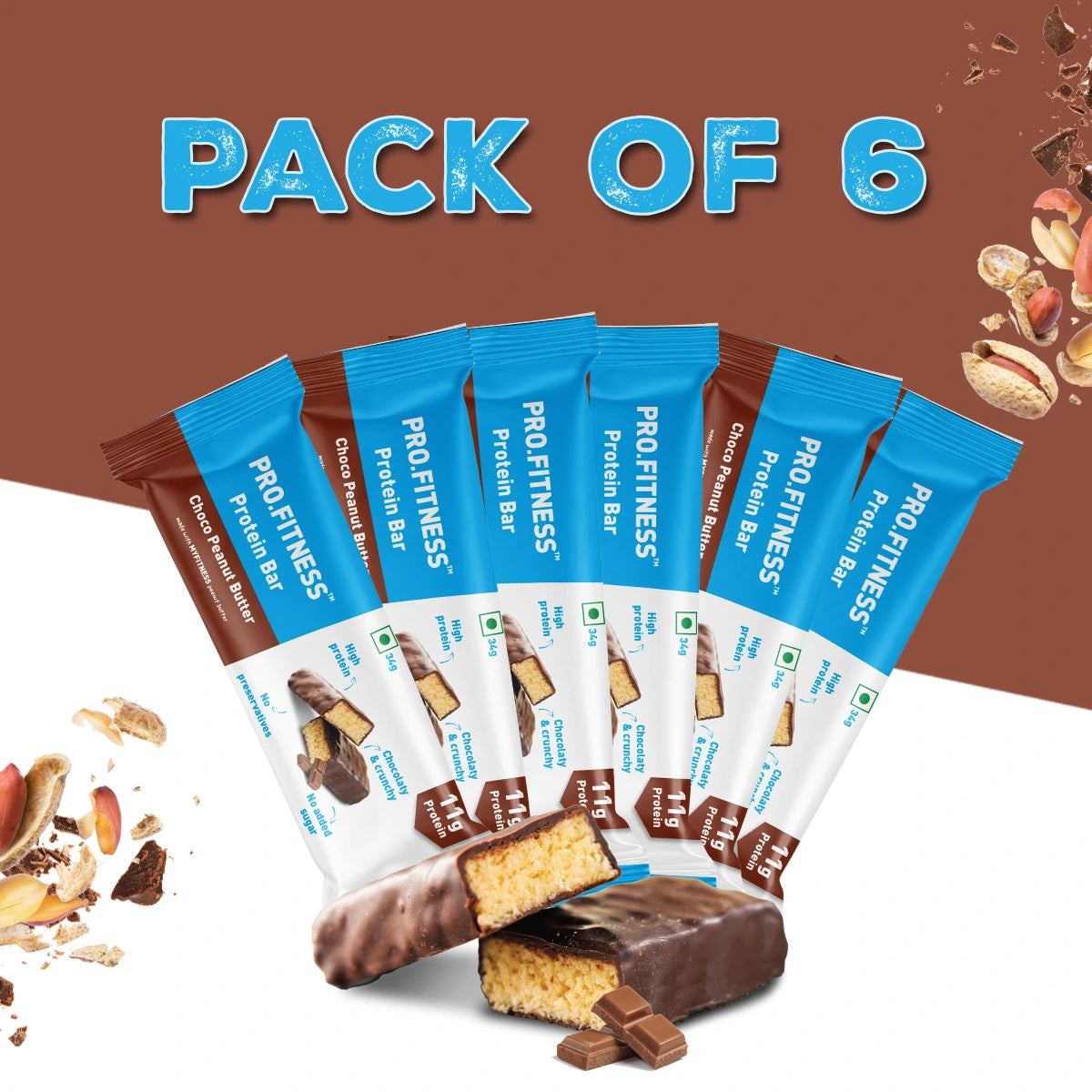 Pro.Fitness Protein Bar - Choco Peanut Butter - 6 in 1 Pack