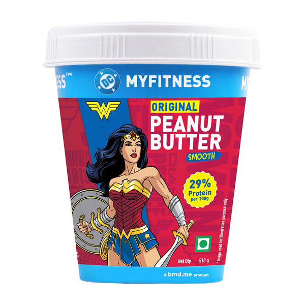 MyFitness x Wonder Woman | Original Peanut Butter Smooth 510g | 29% Protein | High Protein