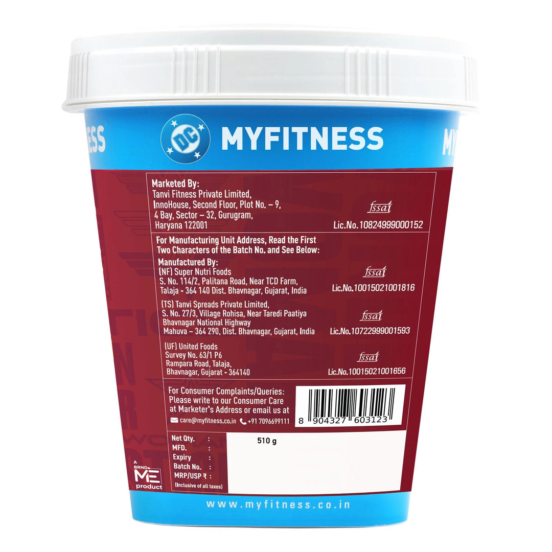 MyFitness x Wonder Woman | Original Peanut Butter Smooth 510g | 29% Protein | High Protein