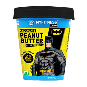 MyFitness x Batman | Chocolate Zero Peanut Butter Extra Crunchy | 27% Protein | Zero Added Sugar | High Protein