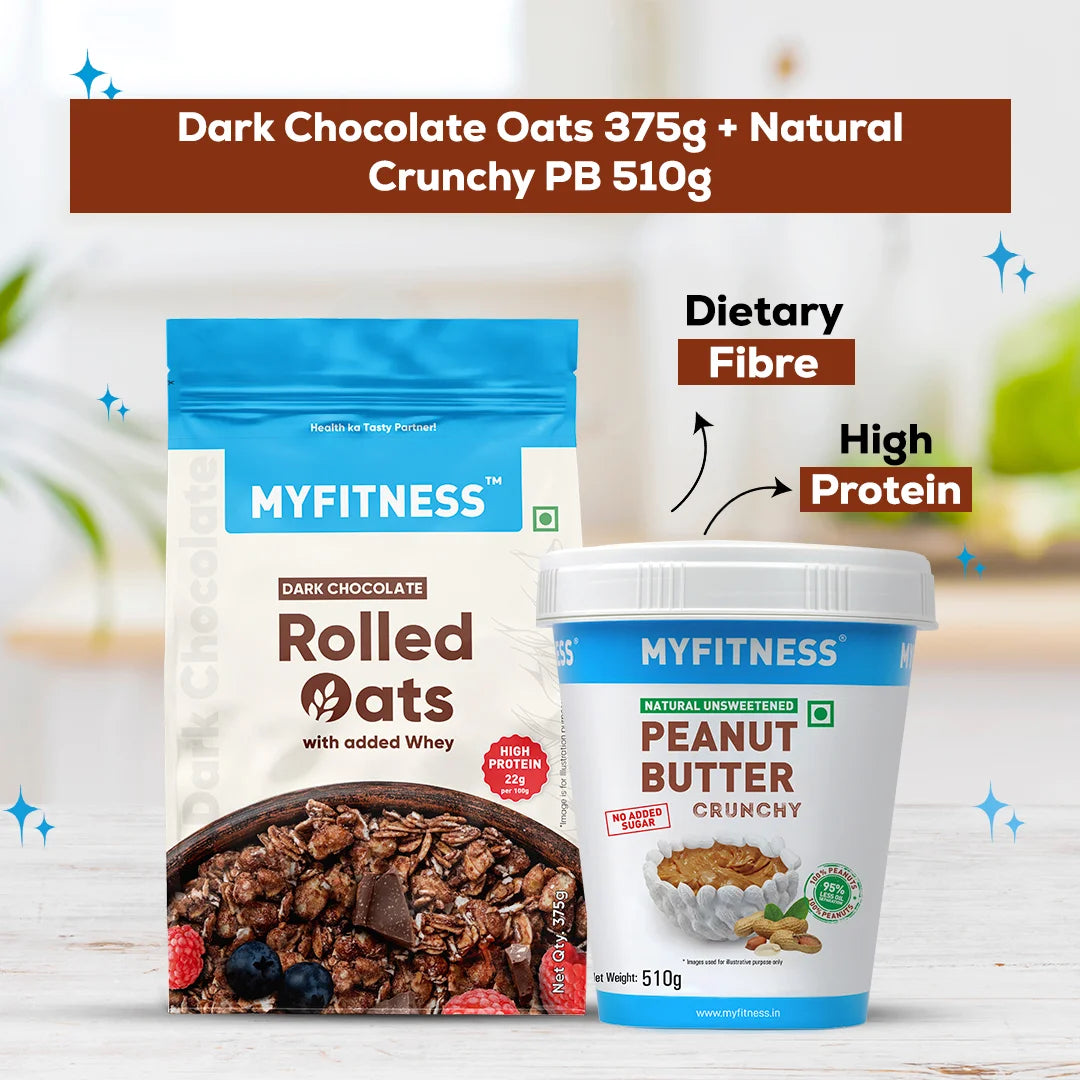 High Protein Dark Chocolate Oats & Natural Peanut Butter Crunchy