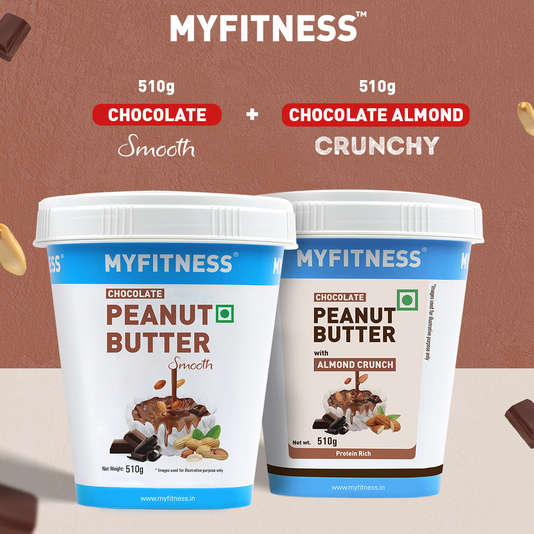 MyFitness Combo - Chocolate Peanut Butter: Smooth & Chocolate Peanut Butter with Almond Crunch