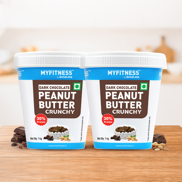 MyFitness Peanut Butter - Dark Chocolate | 30% Protein | Crunchy | Rich Chocolate Peanut Butter Spread
