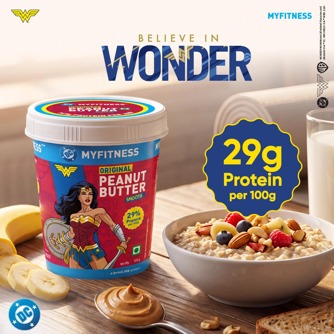 MyFitness x Wonder Woman | Original Peanut Butter Smooth 510g | 29% Protein | High Protein