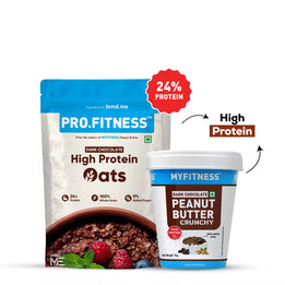 High Protein Choco Oats + Dark Chocolate Crunchy Peanut Butter Combo