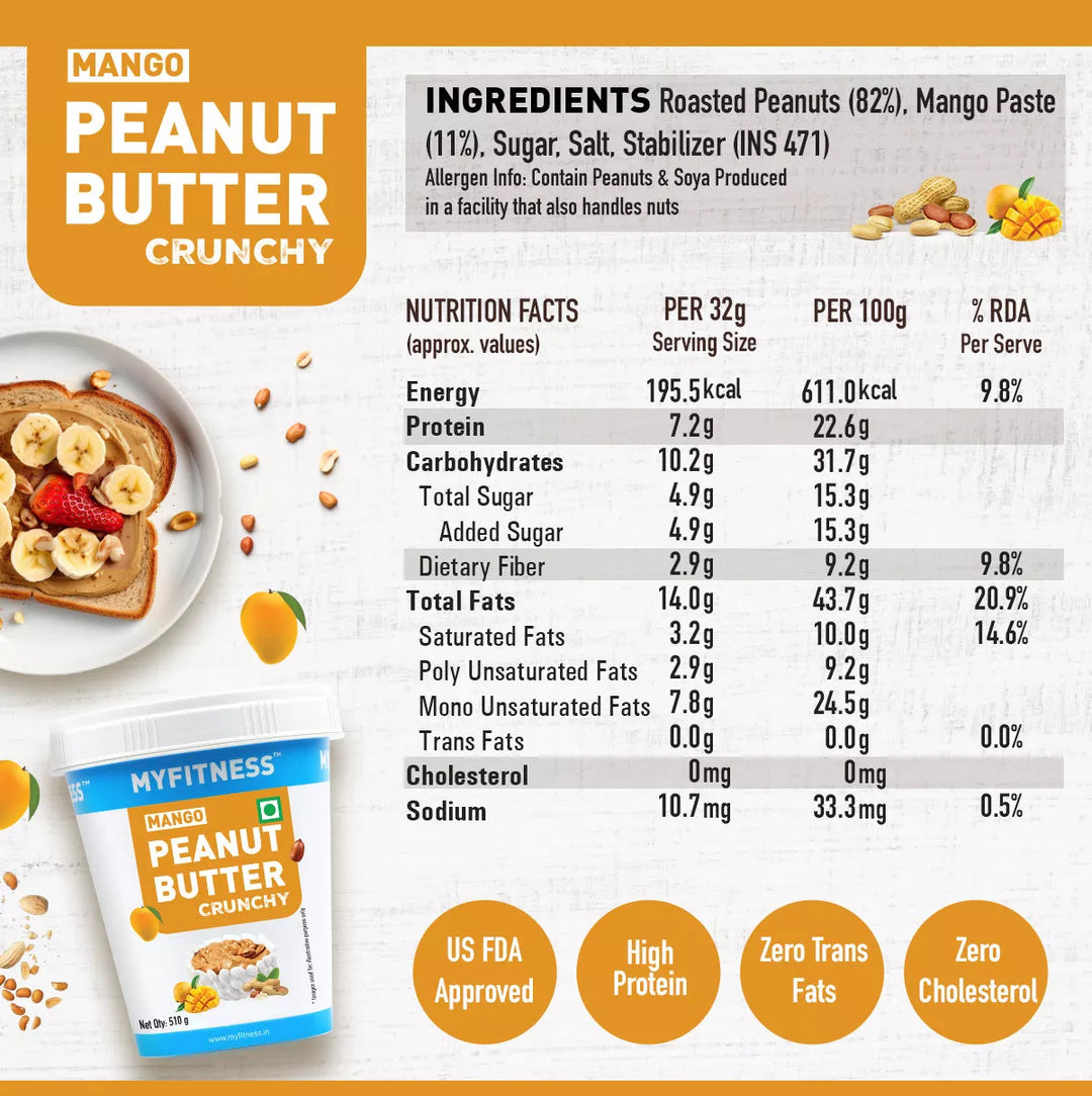 Mango Peanut Butter Crunchy 510g
