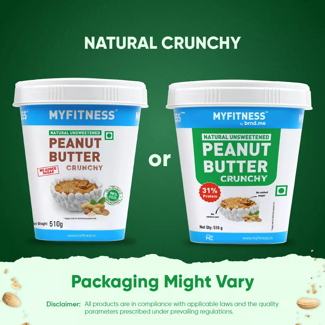 Natural Zero Sugar Crunchy Peanut Butter (32% Protein)