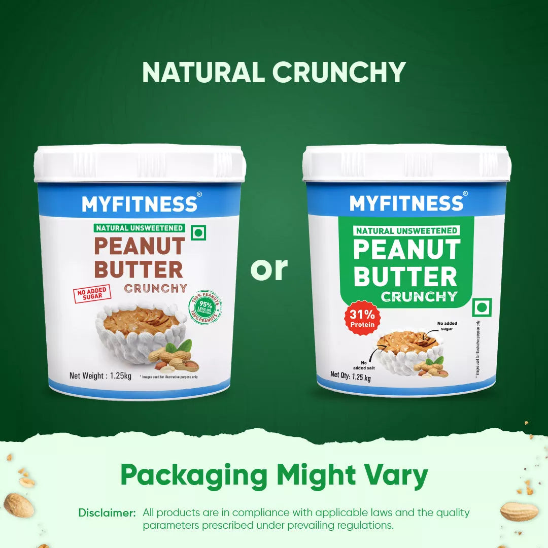 Natural Zero Sugar Crunchy Peanut Butter (32% Protein)