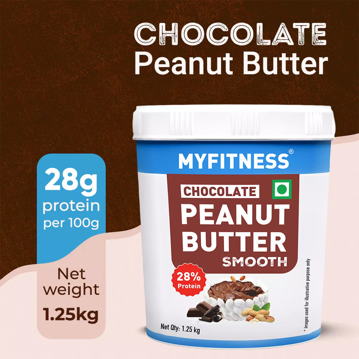 Chocolate Smooth Peanut Butter (28% Protein)
