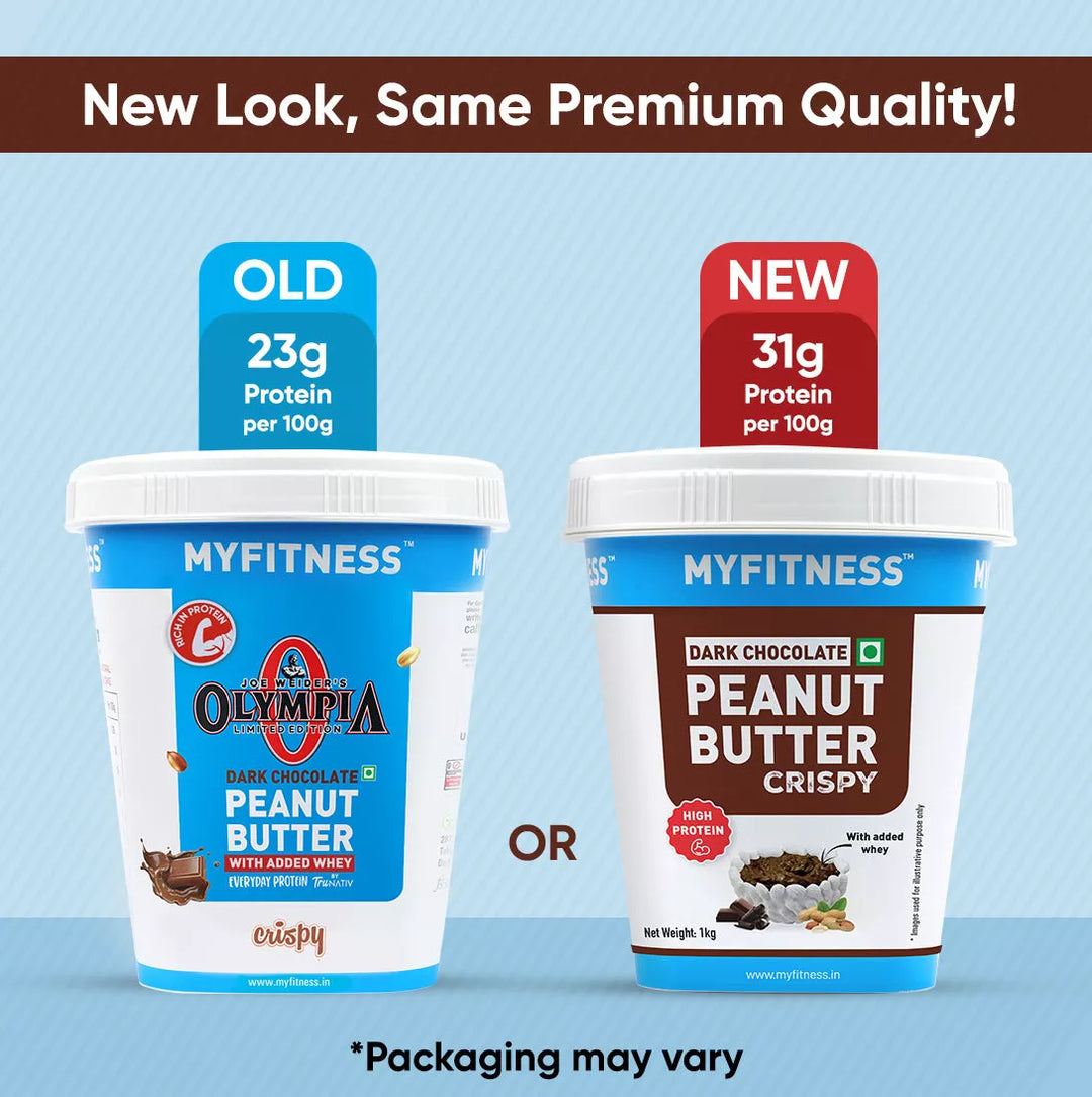 Dark Chocolate Crispy Peanut butter with Added Whey (31% Protein)