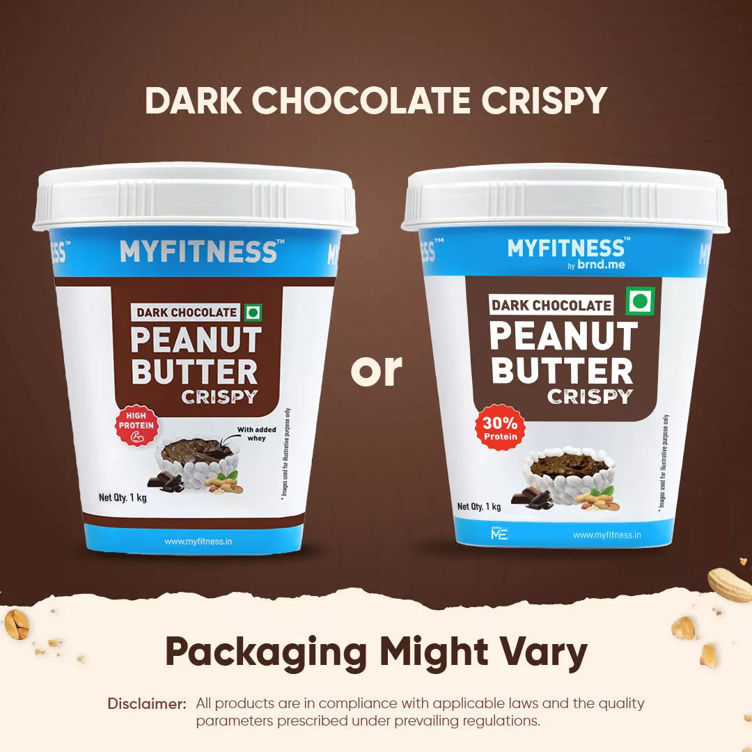 Dark Chocolate Crispy Peanut butter with Added Whey (31% Protein)