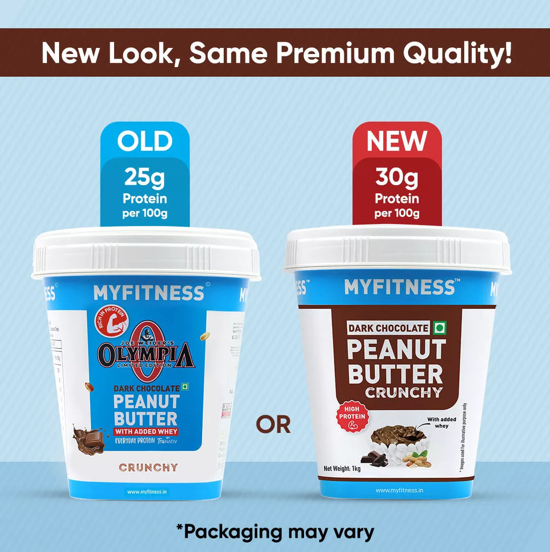 Dark Chocolate Crunchy Peanut butter with Added Whey (30% Protein)