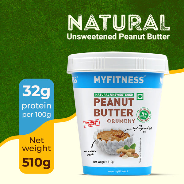 Natural Zero Sugar Crunchy Peanut Butter (32% Protein)