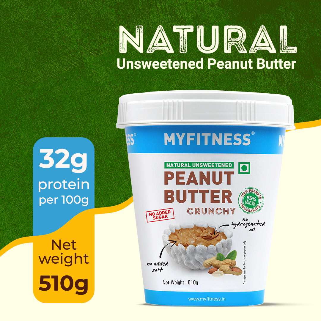 Natural Zero Sugar Crunchy Peanut Butter (32% Protein)