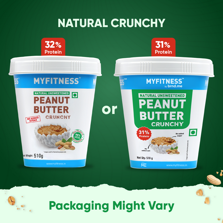Natural Zero Sugar Crunchy Peanut Butter (32% Protein)