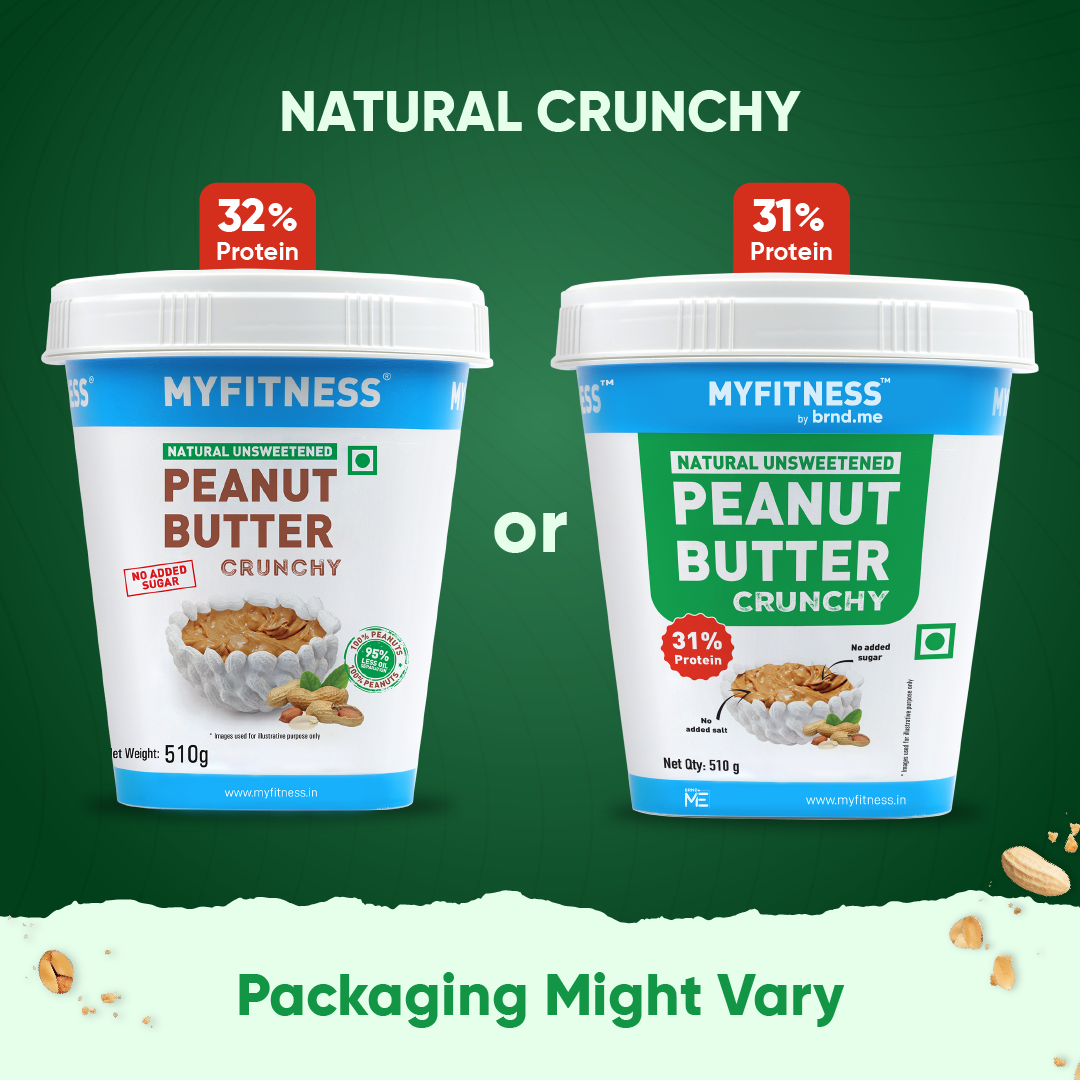 Natural Zero Sugar Crunchy Peanut Butter (32% Protein)