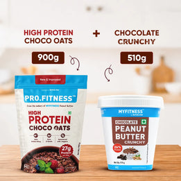 High Protein Choco Combo | High Protein Chocolate Oats + Peanut Butter Chocolate Crunchy | Healthy Breakfast