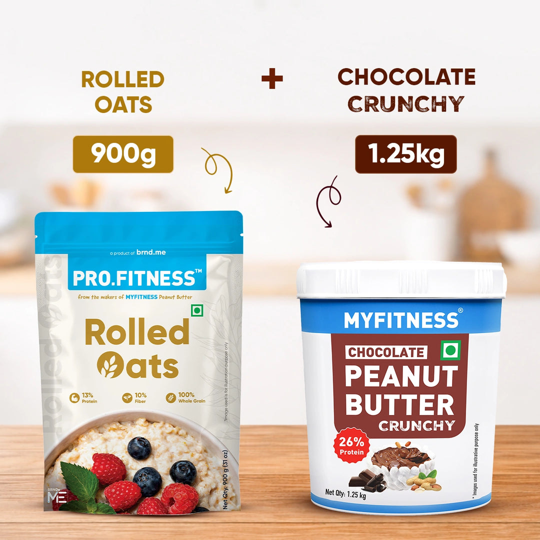 Rolled Oats + Chocolate Crunchy Peanut Butter Combo