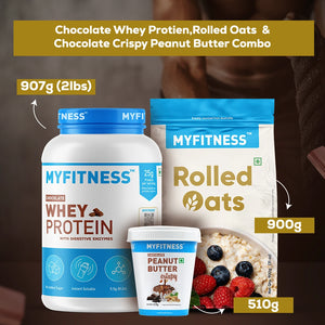 Chocolate Whey Protein, Rolled Oat & Chocolate Peanut Butter: Crispy Combo