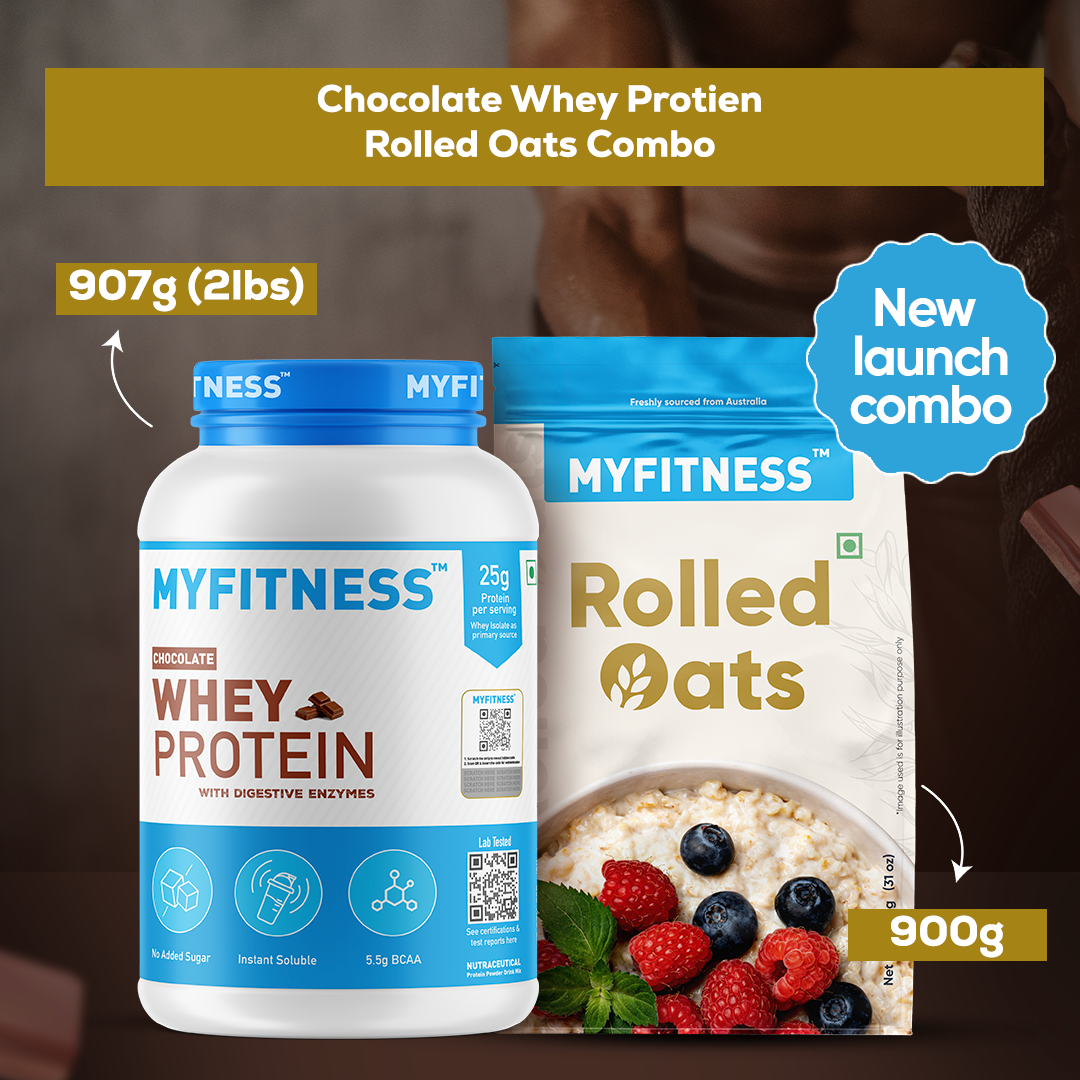 Chocolate Whey Protein & Rolled Oats Combo