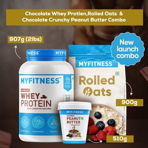 MyFitness Chocolate Whey Protein, Rolled Oats &  Chocolate Peanut Butter: Crunchy Combo