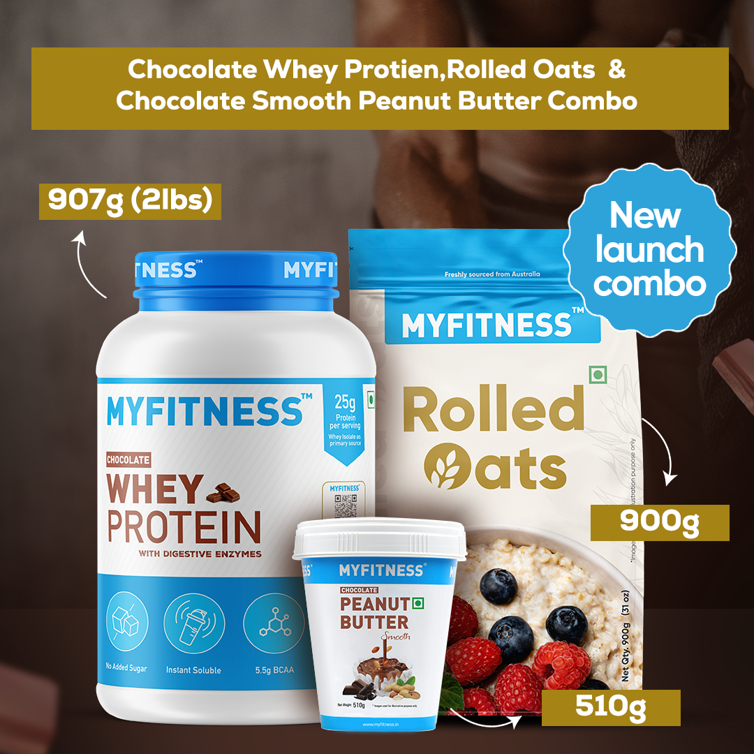 Chocolate Whey Protein, Rolled Oat & Chocolate Peanut Butter: Smooth Combo