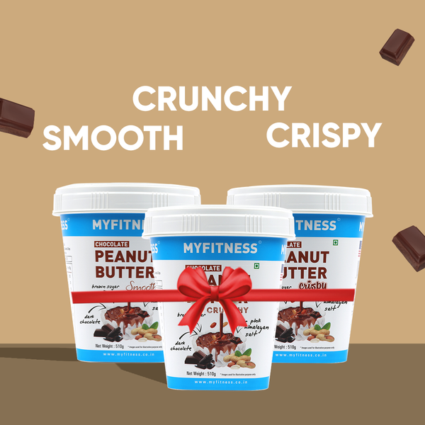 Combo - of Chocolate Peanut Butter: Smooth, Crunchy & Crispy